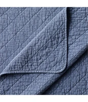 HiEnd Accents Stonewashed Cotton Gauze Diamond Stitch Pattern Quilt