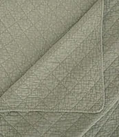 HiEnd Accents Stonewashed Cotton Gauze Diamond Stitch Pattern Quilt