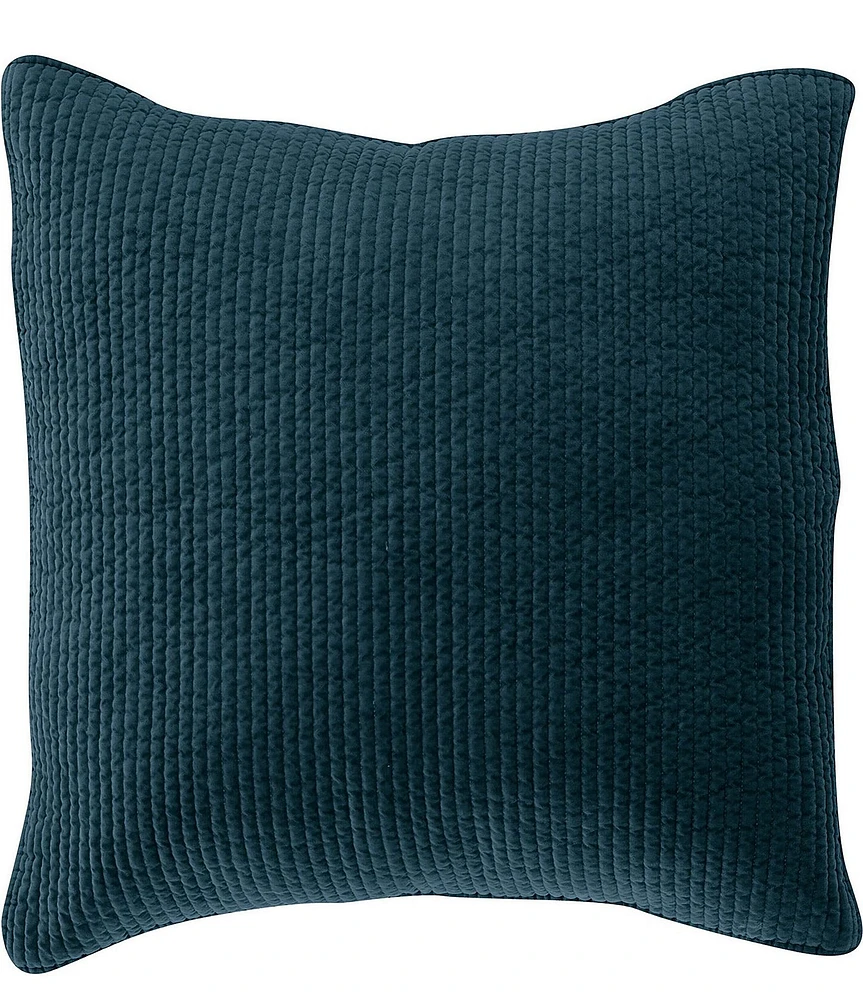 HiEnd Accents Stonewashed Cotton Quilted Velvet Euro Sham