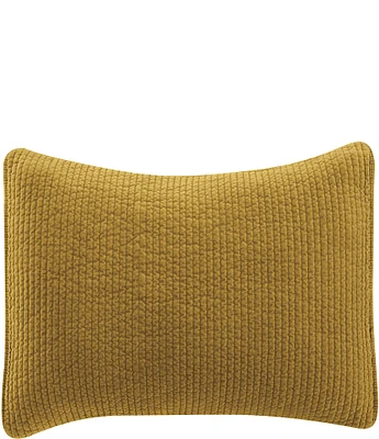 HiEnd Accents Stonewashed Cotton Quilted Velvet Pillow Sham