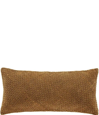 HiEnd Accents Suede Basketweave Long Lumbar Pillow