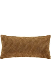 HiEnd Accents Suede Basketweave Long Lumbar Pillow