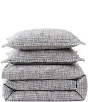 HiEnd Accents Tweed Textured Woven Duvet Cover Mini Set