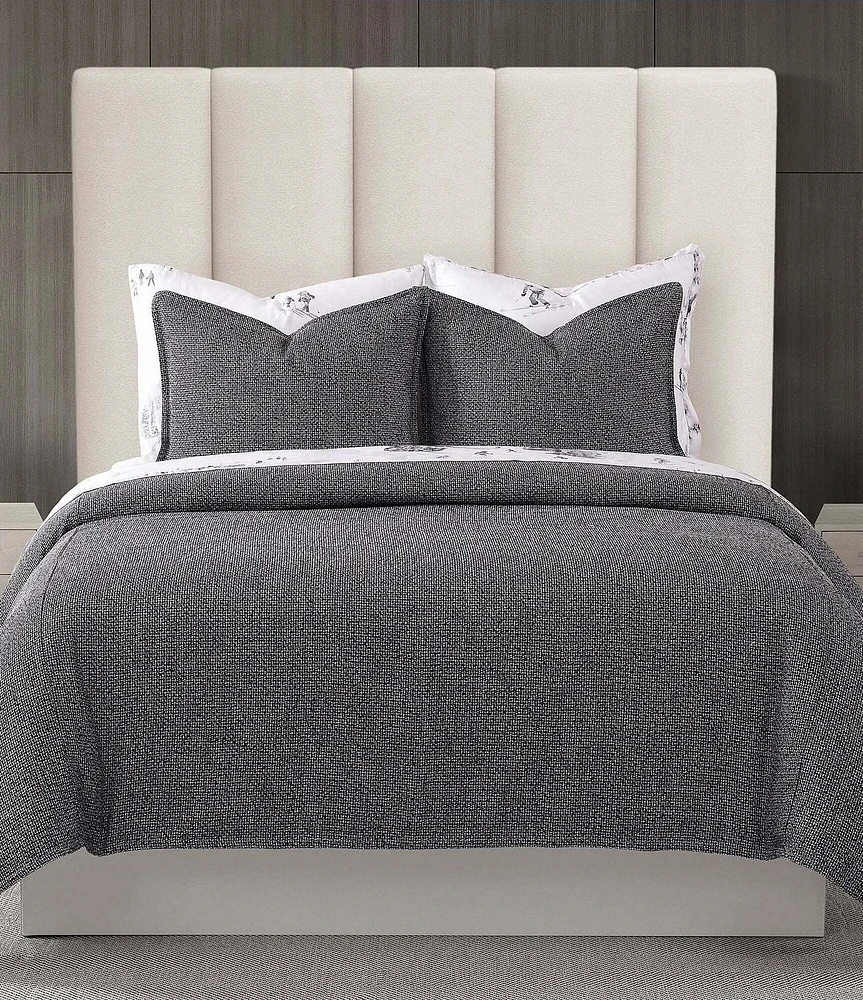 HiEnd Accents Tweed Textured Woven Duvet Cover Mini Set