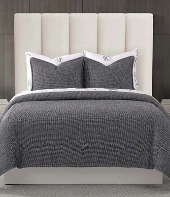 HiEnd Accents Tweed Textured Woven Duvet Cover Mini Set