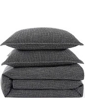 HiEnd Accents Tweed Textured Woven Duvet Cover Mini Set
