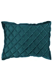 HiEnd Accents Velvet Diamond Quilted Boudoir Pillow