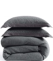 HiEnd Accents Stonewashed Cotton Waffle Weave Duvet Cover Mini Set