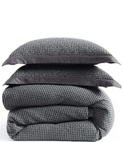 HiEnd Accents Stonewashed Cotton Waffle Weave Duvet Cover Mini Set