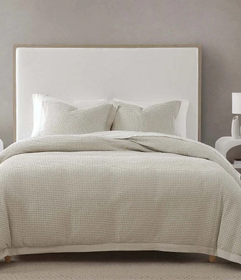 HiEnd Accents Stonewashed Cotton Waffle Weave Duvet Cover Mini Set