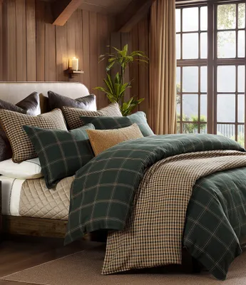 Hiend Accents Windowpane Plaid Duvet Cover Mini Set