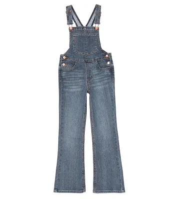 Hippie Girl Big Girls 7-16 Flare Denim Overalls