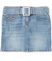 Hippie Girl Big Girls 7-16 Belted Denim A-line Skirt