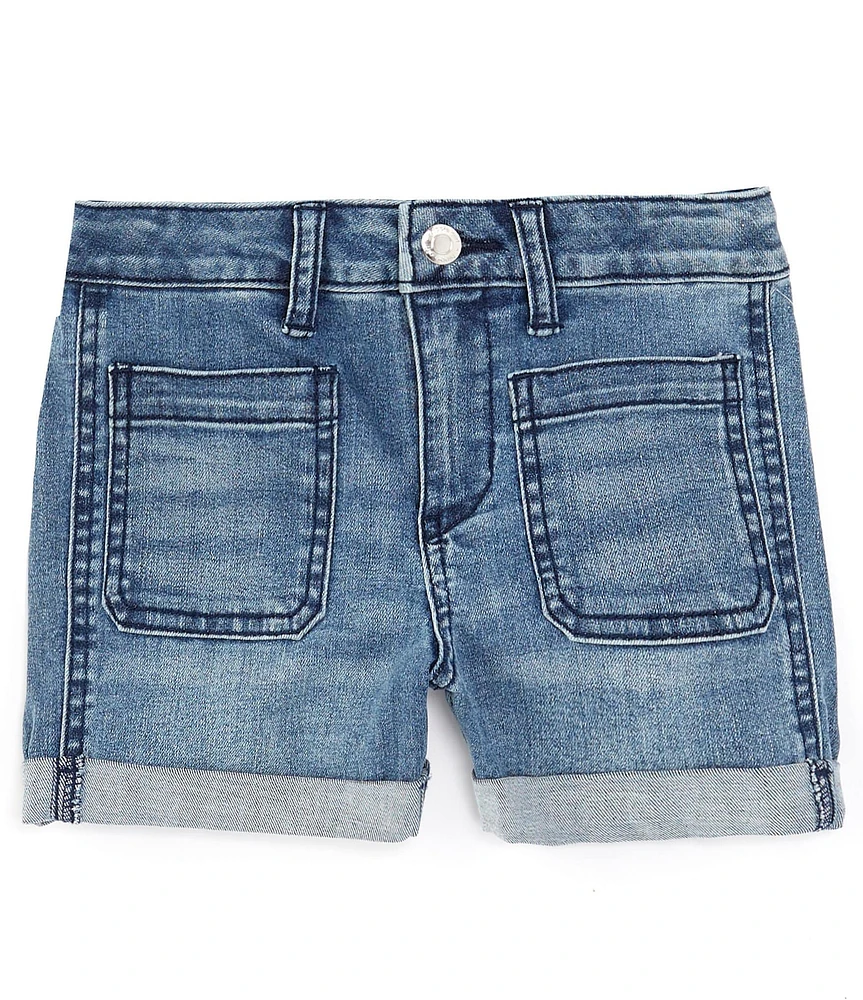 Hippie Girl Big Girls 7-16 Pocket-Front Roll-Cuff Denim Shorts