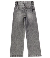 Hippie Girl Big Girls 7-16 Scattered Stone-Detailed Wide Leg Jeans