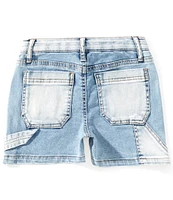 Hippie Girl Big Girls Two-Tone Carpenter Denim Shorts
