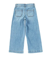 Hippie Girl Little Girls 4-6X Patch Pocket Wide Leg Jeans