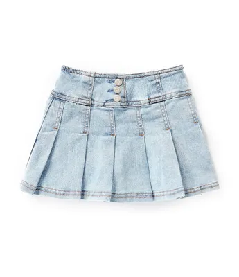 Hippie Girl Little Girls 4-6X Pleated Denim Skirt