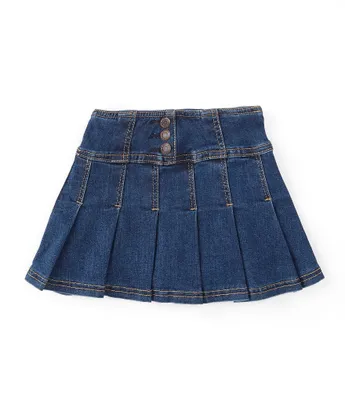 Hippie Girl Little Girls 4-6X Pleated Denim Skirt