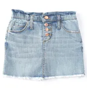 Hippie Girl Little Girls 4-6X Snap Paperbag-Waist Denim Skirt