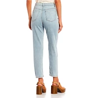 Hippie Laundry High Rise Distressed Light Wash Straight Leg Mom Jeans