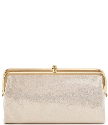HOBO Lauren Sand Shimmer Leather Wallet