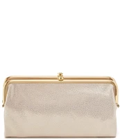 HOBO Lauren Sand Shimmer Leather Wallet