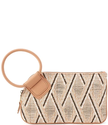HOBO Sable Cream Raffia Wristlet