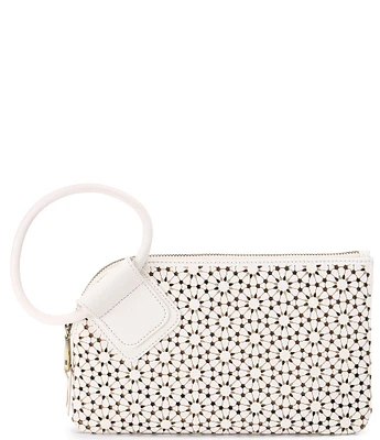 HOBO Sable Ecru Daisy Perforated Sable Wristlet