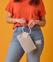 HOBO Sable Ecru Daisy Perforated Sable Wristlet