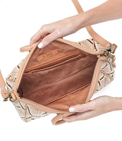 HOBO Sheila Cream Raffia Medium Satchel Bag