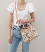 HOBO Sheila Cream Raffia Medium Satchel Bag