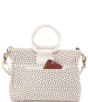 HOBO Sheila Ecru Daisey Perforated Medium Satchel Bag