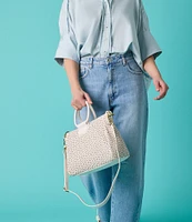 HOBO Sheila Ecru Daisey Perforated Medium Satchel Bag