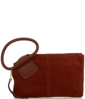 HOBO Suede Whipstich Detail Sable Wristlet