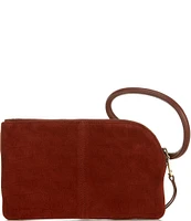 HOBO Suede Whipstich Detail Sable Wristlet