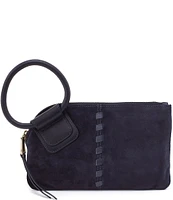 HOBO Suede Whipstich Detail Sable Wristlet