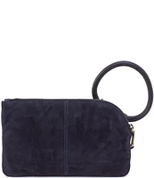 HOBO Suede Whipstich Detail Sable Wristlet