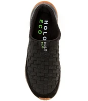 HOLO Footwear Women's Chancla Woven Slip-On Sneaker Mules