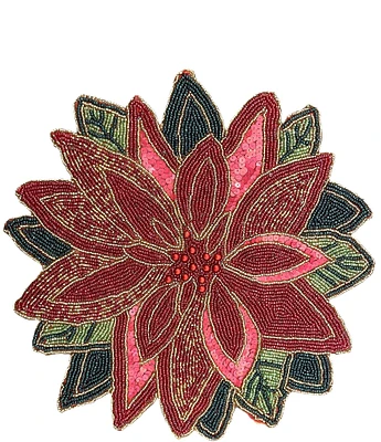 Homewear Holiday Poinsetta Bead 15#double; Placemat