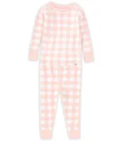 Honest Baby Clothing Baby Girls 12-24 Months Round Neck Long Sleeve Pajama Top & Pants Set