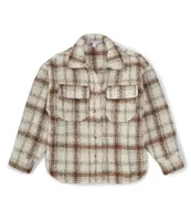 Honey & Sparkle Big Girls 7-16 Long Sleeve Plaid Shacket