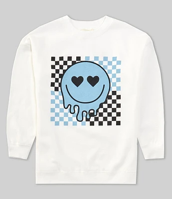 Honey & Sparkle Big Girls 7-16 Melting Smiley Graphic Sweatshirt