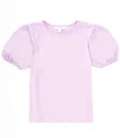 Honey & Sparkle Big Girls 7-16 Short Sleeve Knit-To-Woven Top