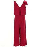 Honey & Sparkle Big Girls 7-16 Sleeveless Bow-Accented Jumpsuit