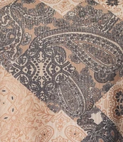 Honey & Sparkle Paisley Printed Mesh Handkerchief Hem Tank Top