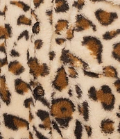 Honey & Sparkle Printed Wubby Cheetah Faux Fur Button Front Jacket
