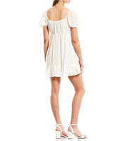 Honey & Sparkle Short Sleeve Tie Front Fit-And-Flare Dress
