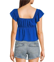 Honey & Sparkle Smocked Bodice Baby Doll Top