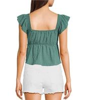 Honey & Sparkle Smocked Bodice Baby Doll Top